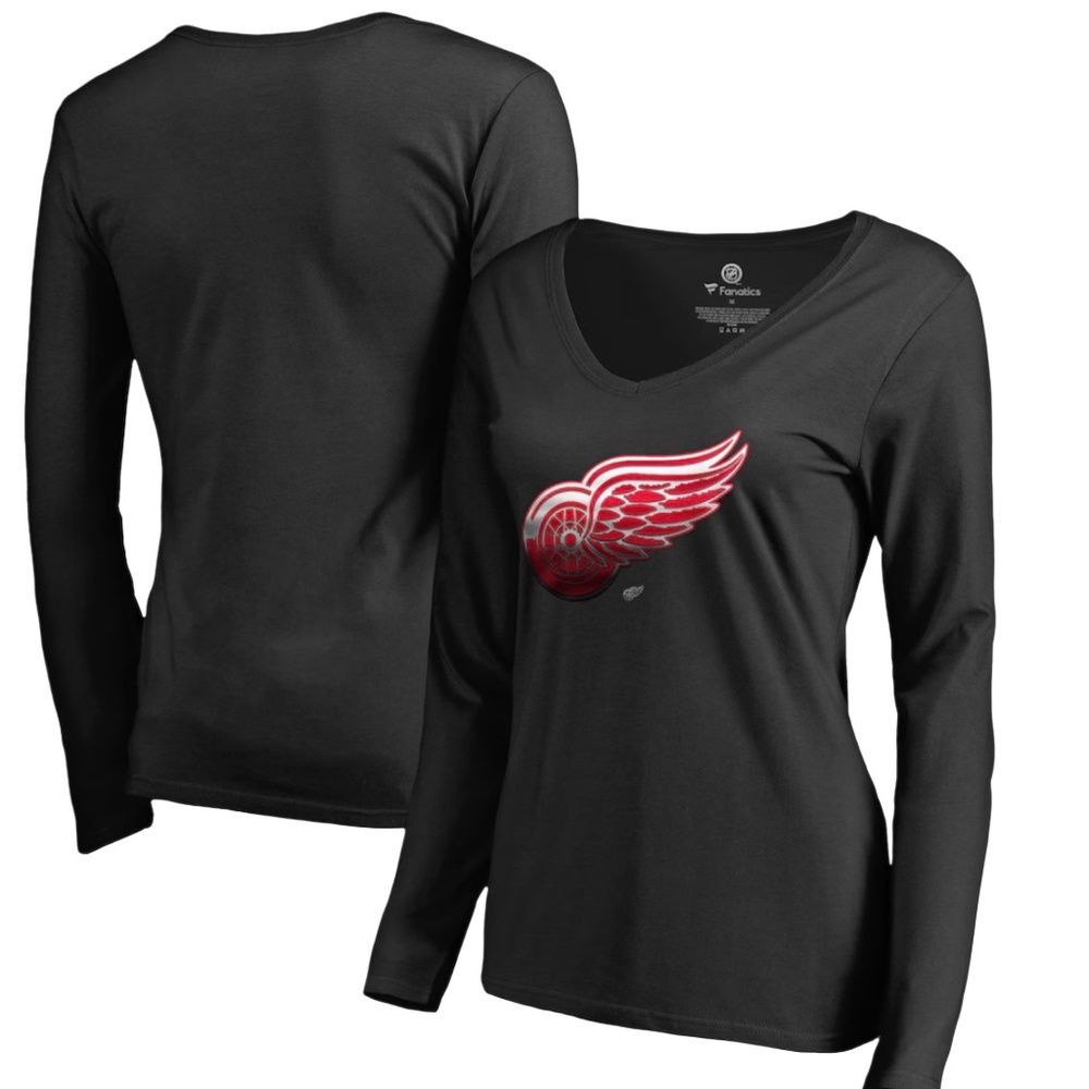 NWT Ladies Fanatics NHL Detroit Red Wings Midnight Mascot T-Shirt Size S